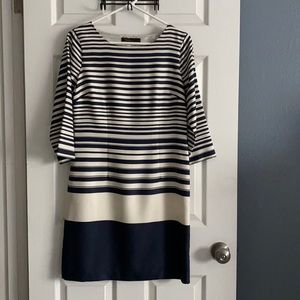 The Limited Navy and cream striped dress, size 4